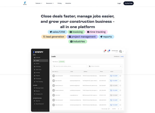 Systify AI Website Design and Development