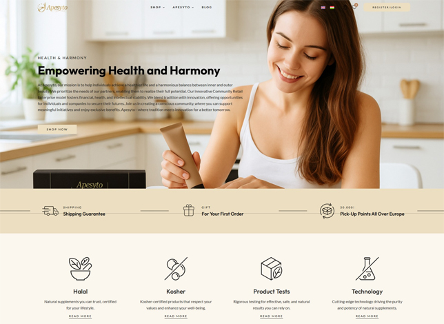 Modern website design