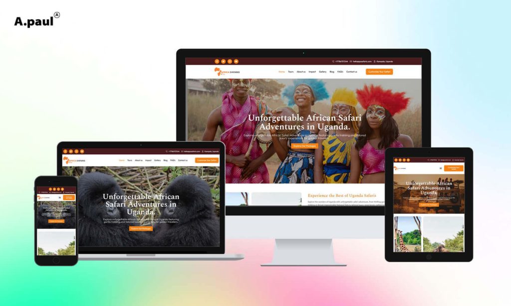 Expert WordPress Website Design for African Safaris Pro Travel Agency